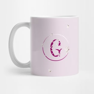 Monogram fairy flowers, letter G Mug